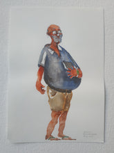 Load image into Gallery viewer, Pw013 Original A4 size Watercolor of people