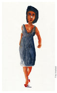 Pw015 Original A4 size Watercolor of people