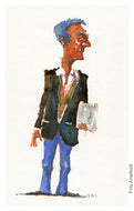 Pw016 Original A4 size Watercolor of people