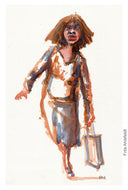 Pw017 Original A4 size Watercolor of people