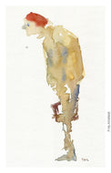 Pw023 Original A4 size Watercolor of people