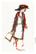 Pw024 Original A4 size Watercolor of people