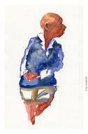 Pw026 Original A4 size Watercolor of people