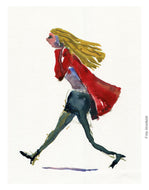 Pw027 Original A4 size Watercolor of people
