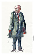 Pw029 Original A4 size Watercolor of people