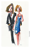 Pw034 Original A4 size Watercolor of people