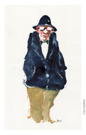 Pw035 Original A4 size Watercolor of people