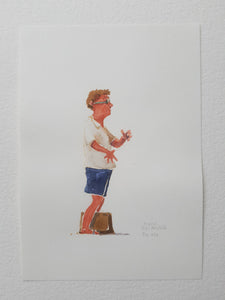 Pw036 Original A4 size Watercolor of people