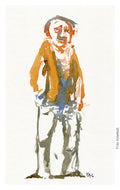 Pw038 Original A4 size Watercolor of people