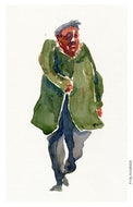 Pw039 Original A4 size Watercolor of people