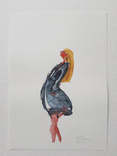Load image into Gallery viewer, Pw040 Original A4 size Watercolor of people