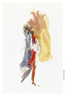 Pw043 Original A4 size Watercolor of people