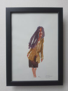 Pw046 Original A4 size Watercolor of people