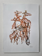 Load image into Gallery viewer, ZOO-014 Original giraffe watercolor