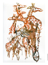 Load image into Gallery viewer, ZOO-014 Original giraffe watercolor