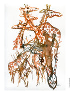 ZOO-014 Original giraffe watercolor