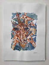 Load image into Gallery viewer, ZOO-015 Original giraffe watercolor