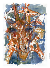 Load image into Gallery viewer, ZOO-015 Original giraffe watercolor