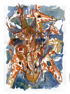 ZOO-015 Original giraffe watercolor