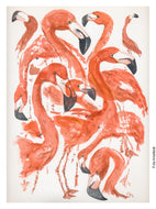 ZOO-017 Original flamingos watercolor