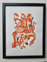 Load image into Gallery viewer, ZOO-018 Original flamingos watercolor