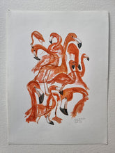 Load image into Gallery viewer, ZOO-018 Original flamingos watercolor