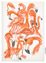 Load image into Gallery viewer, ZOO-018 Original flamingos watercolor