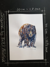 Load image into Gallery viewer, Original Tribal bear front Watercolor