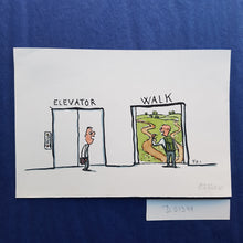 Load image into Gallery viewer, Original Di01349 Elevator or nature walk illustration