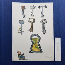 Load image into Gallery viewer, Original Di01367 Keys to walking illustration