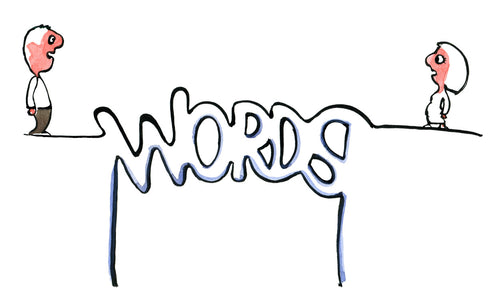 Words as brige illustration by Frits Ahlefeldt