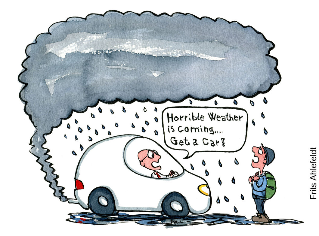 Di00009 climate change car illustration