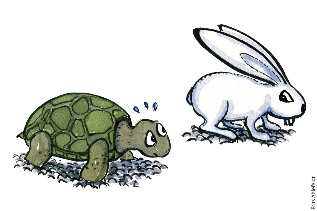 Di00061 download turtle rabbit race illustration