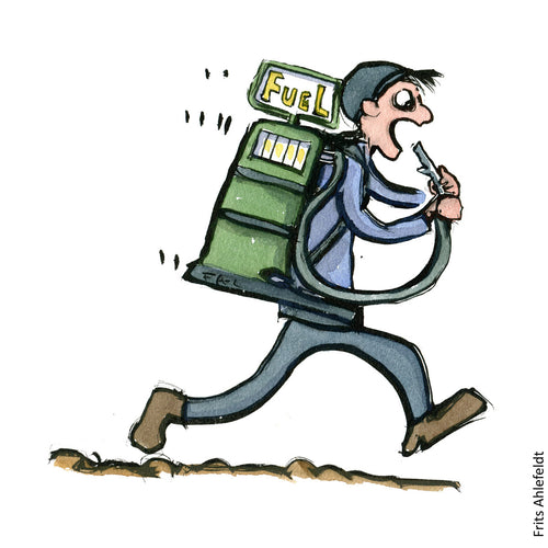 Di00083 fuel hiker illustration