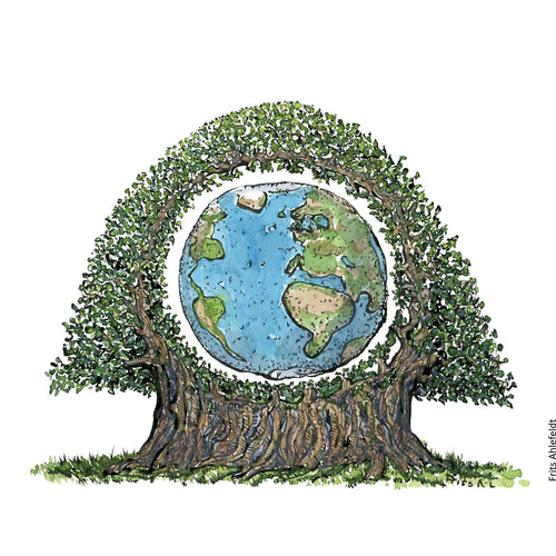 Di00090 download Earth in tree illustration