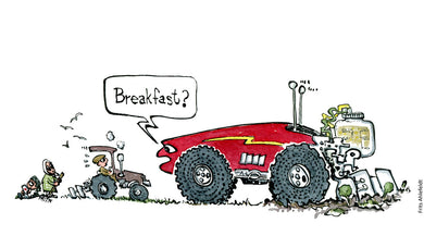 Di00091 download farm robot breakfast illustration