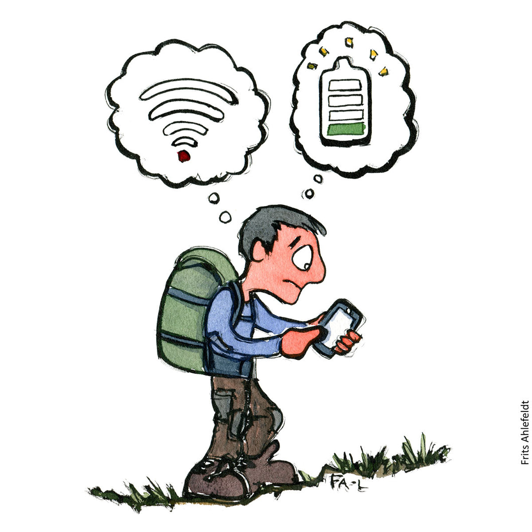 Di00098 download hiker without network or power illustration