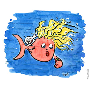 Di00115 download hairdryer fish illustration