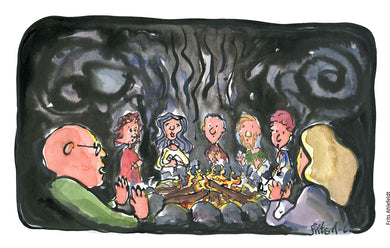 Di00118 download people around fire illustration