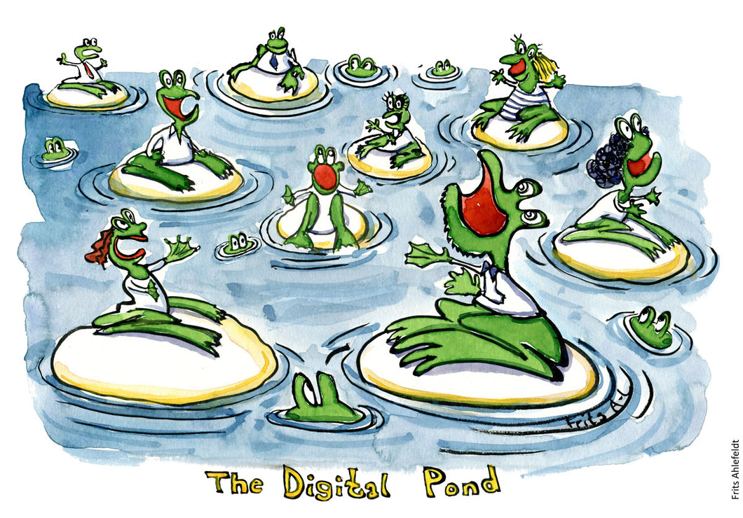 Di00161 download frog digital pond illustration