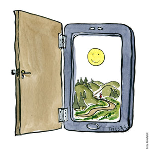 Di00168 download phone door to nature illustration