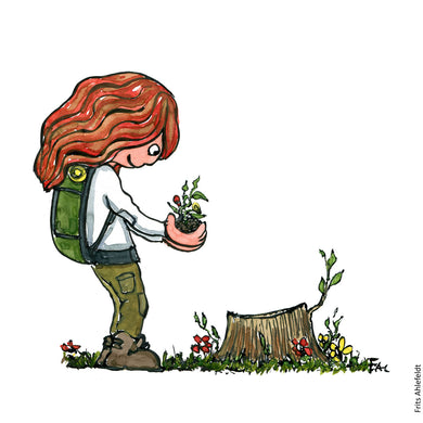 Di00191 download girl with sprout illustration