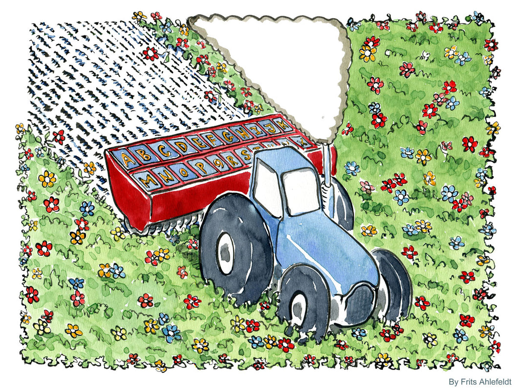 Di00201 download Planting text with tractor illustration