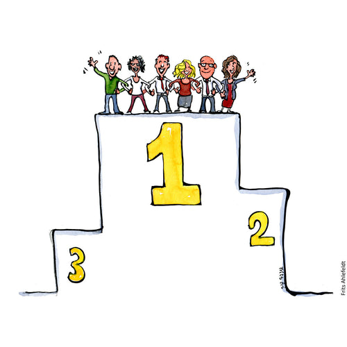Di00213 download Everybody wins podium illustration