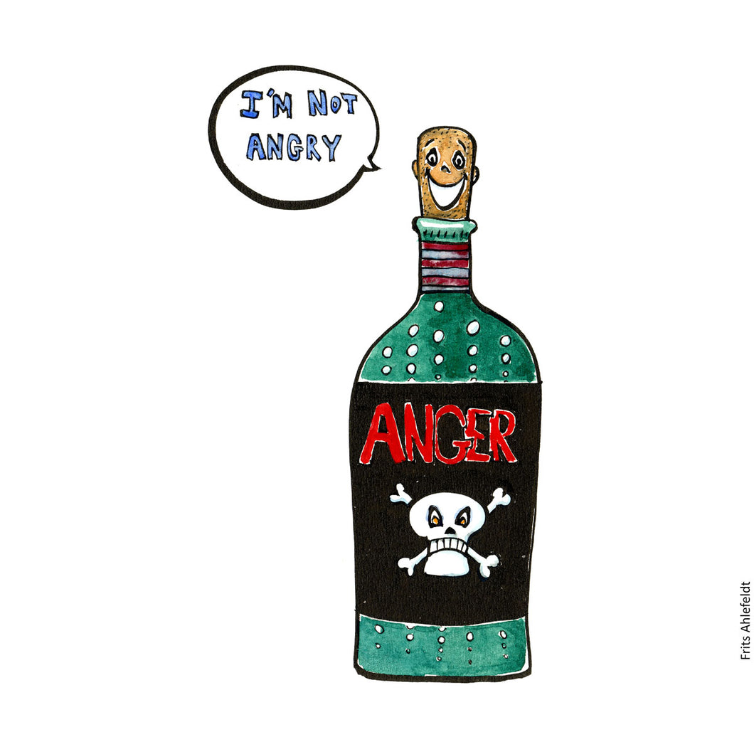 Di00217 download Angry bottle illustration