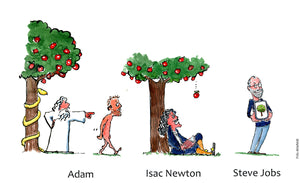 Di00233 download Apple story from Adam to Newton and Steve Jobs illustration