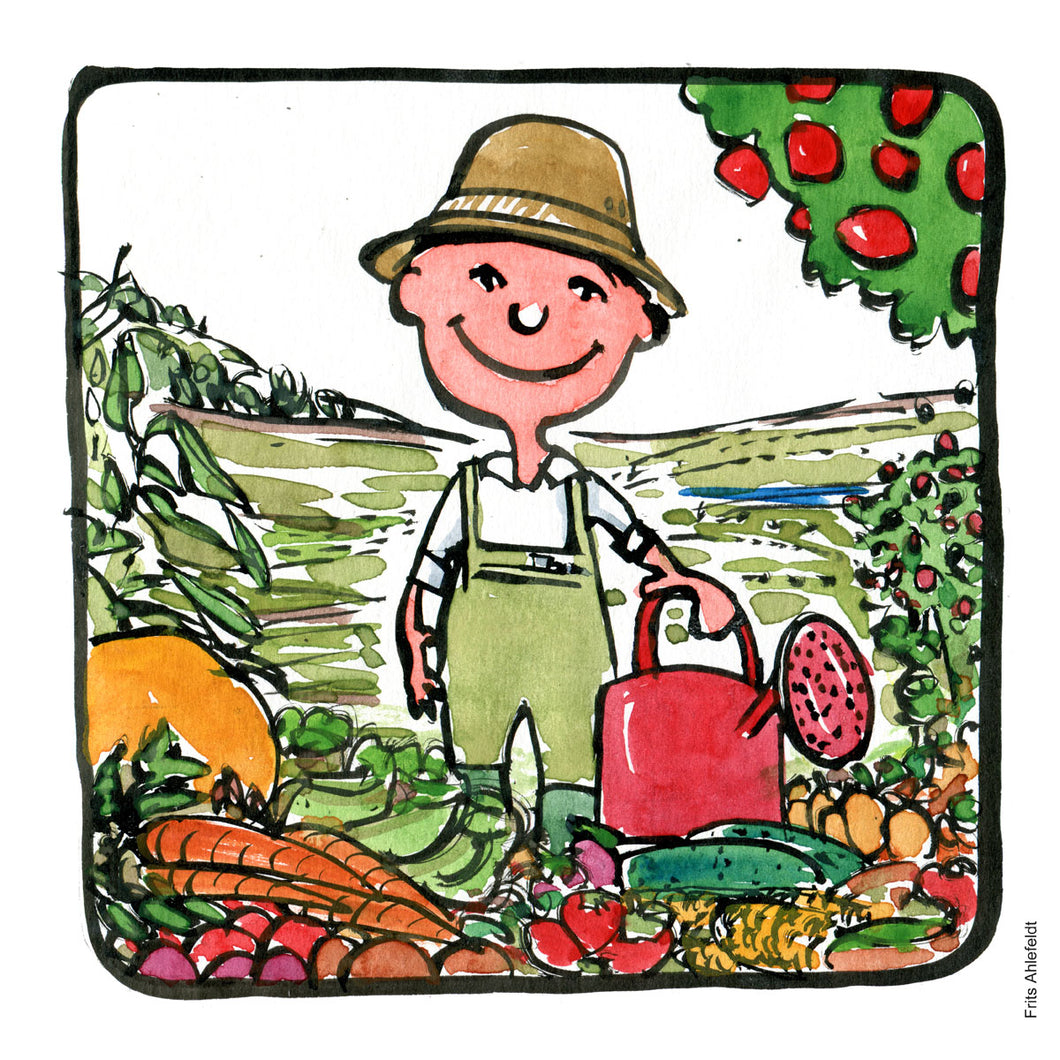 Di00247 download Gardener and green food1 illustration