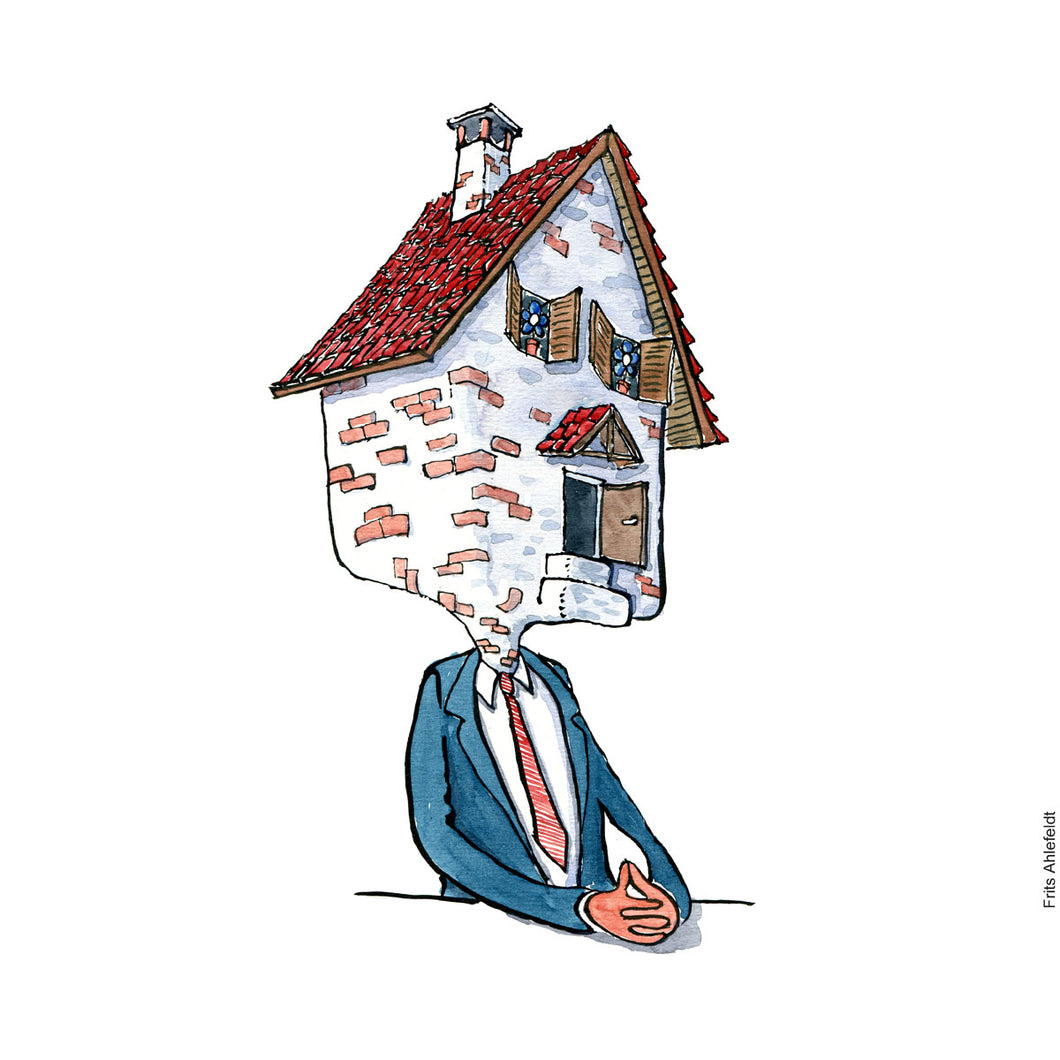Di00263 download House head man illustration