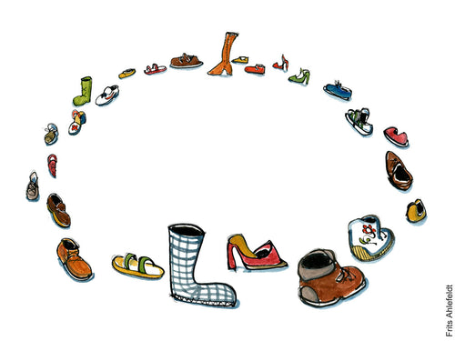 Di00266 download Shoe circle illustration