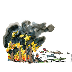 Di00308 download Burning platform of nature illustration